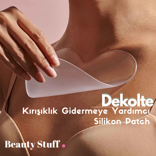 Dekolte Bölgesi Kırışıklık Gidermeye Yardımcı Ped - 100 % Medikal Silikon - Chest Wrinkle Patch