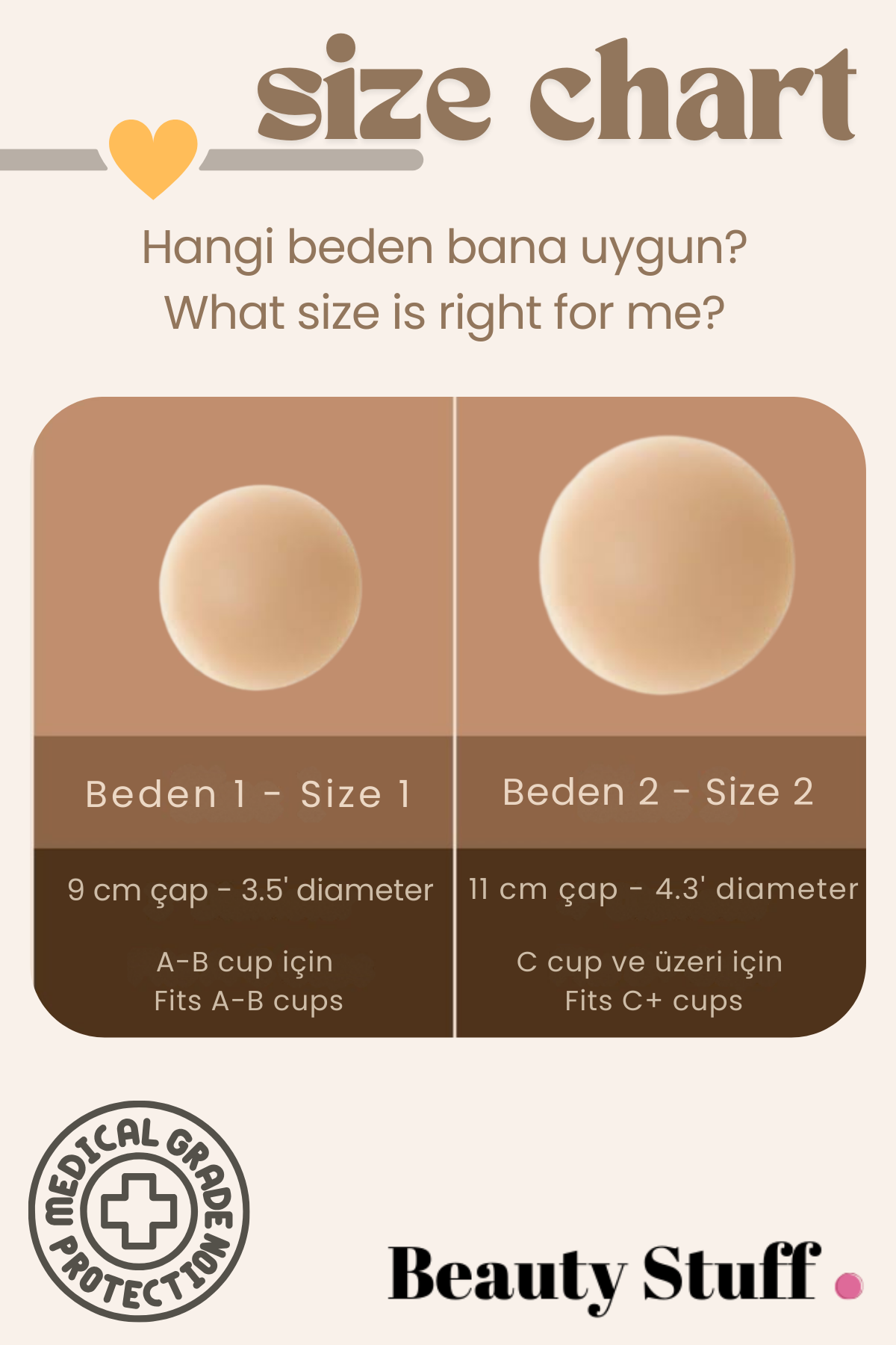 Yapışkanlı Göğüs Ucu Kapatıcısı - %100 Medikal Silikon